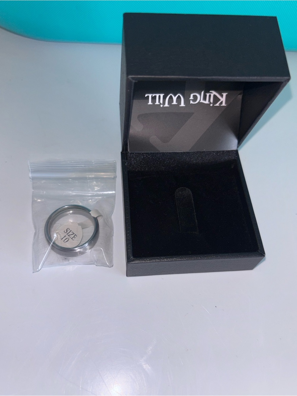 King Will Men’s Tungsten Wedding Band Ring Size 10 Silver Tone Brand New